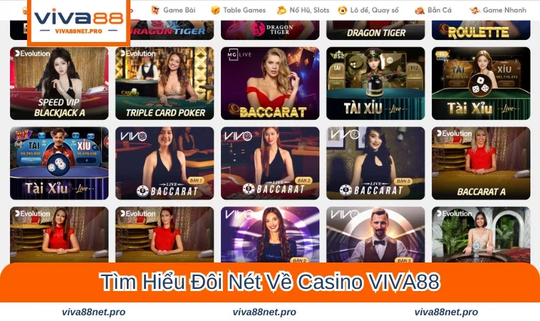 Casino VIVA88 mang đến cho bạn nhiều trải nghiệm thú vị