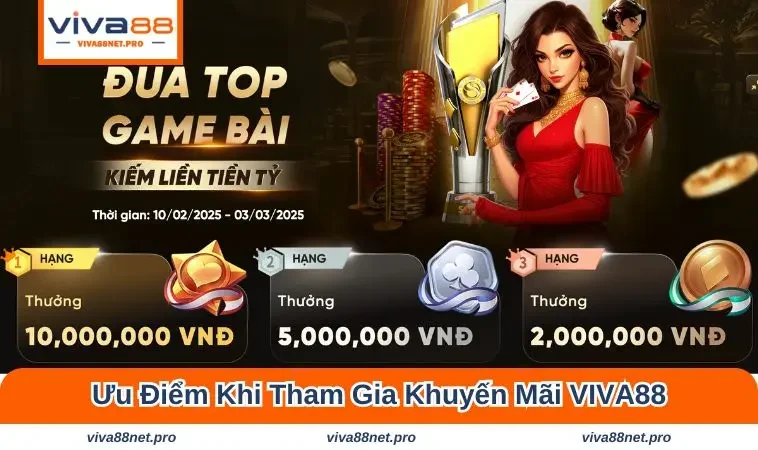 Ưu điểm khi tham gia khuyến mãi VIVA88