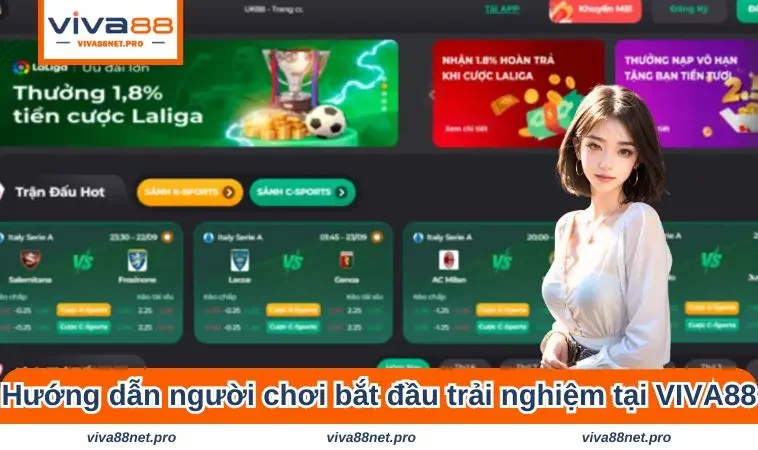 Hướng dẫn người chơi bắt đầu trải nghiệm tại VIVA88